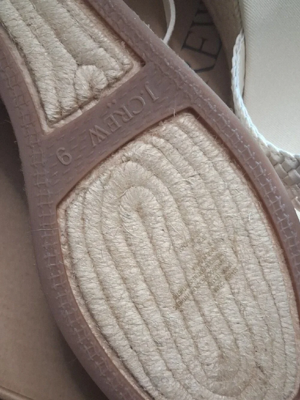 J. Crew Cream Woven Espadrille Ankle-Strap Flats - Picture 5 of 6